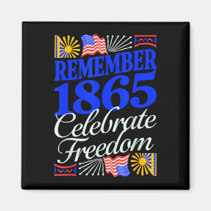 Aimant Rappelez-vous 1865, célébrez Juneteenth patriotiqu