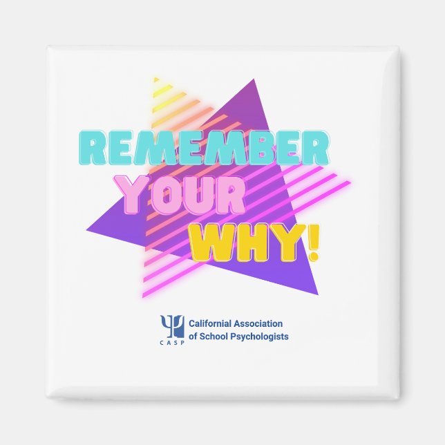 Aimant Rappelez-vous votre Pourquoi l'aimant (Devant)