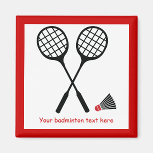 Aimant Raquette de badminton et billetterie personnalisée
