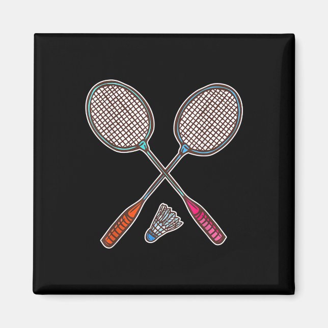 Aimant Raquette de badminton et volants professionnels de (Devant)