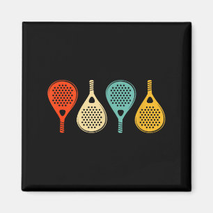 Aimant Raquette de Tennis Padel Sport Vintage