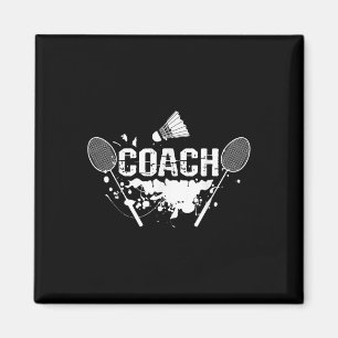Aimant Raquette Smash Navette Entraîneur Badminton