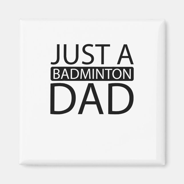 Aimant Raquette Volant de badminton - Juste Un Badminto (Devant)