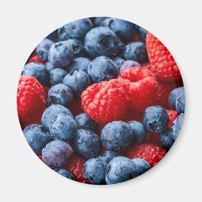 Aimant Raspberries et Blueberries (Devant)