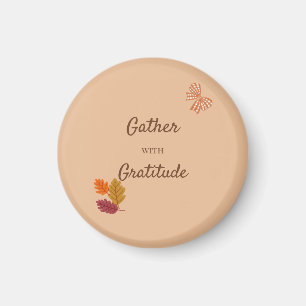 Aimant Rassemblez avec Gratitude Automne Citrouille et Fe