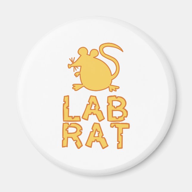 Aimant Rat de laboratoire au fromage (Devant)