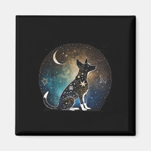 Aimant Rat Terrier Chien Yoga Étoiles Lune Zen Galaxie Ta