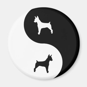 Aimant Rat terrier Yin Yang