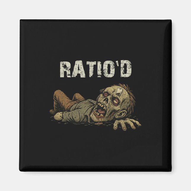 Aimant Ratio'd Teag Mème Drôle de Zombie Npc Ratioed Joue (Devant)