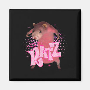 Aimant Ratz Fun Souris Rose Rat Meme Hommes Femmes Hallow