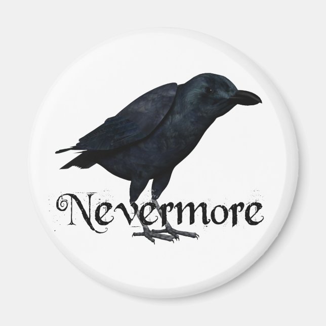 Aimant Raven 3D Nevermore (Devant)