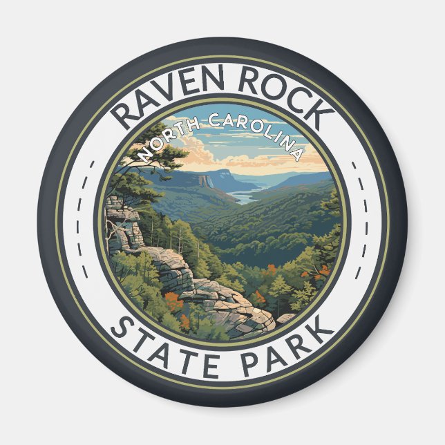 Aimant Raven Rock State Park North Carolina Insigne de vo (Devant)