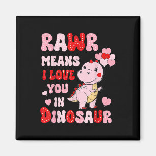 Aimant Rawr Signifie Que Je T'Aime Dans Le Coeur Dinosaur
