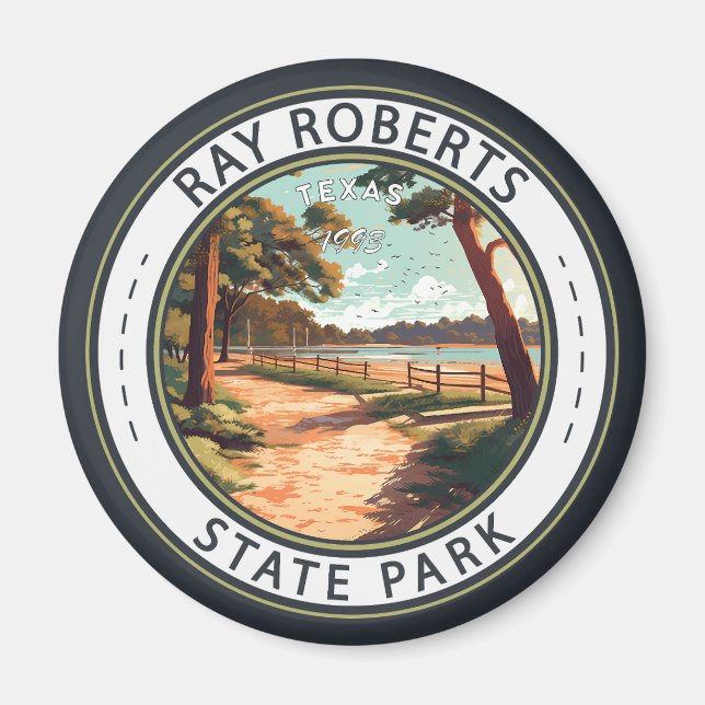 Aimant Ray Roberts State Park Badge du Texas (Devant)
