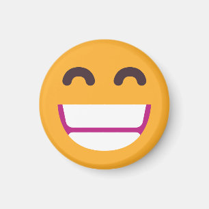 Aimant Rayonnement Visage Souriant Yeux mignons Couleurs 