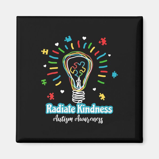 Aimant Rayonner Kindness Sensibilisation sur l'autisme d' (Devant)
