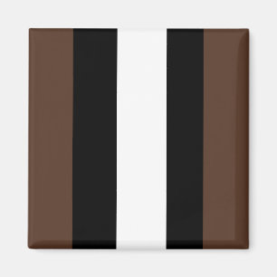 Aimant rayures Brown, noir et blanc