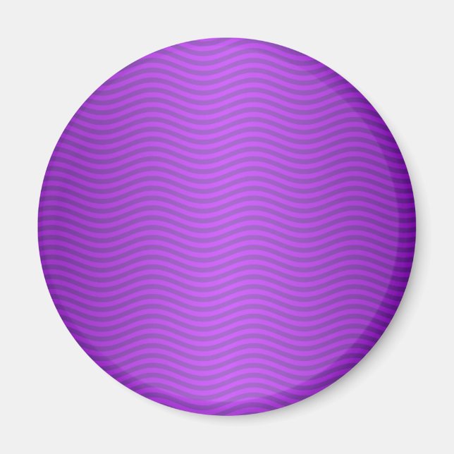 Aimant Rayures Ondulées Violettes (Devant)