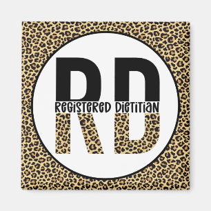 Aimant RD Enregistré Diététiste Cheetah Imprimer Cadeaux