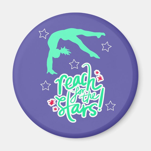 Aimant Reach for the Stars Gymnastique Tumbling (Devant)