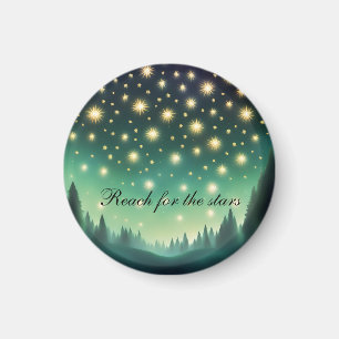 Aimant Reach for the Stars - Tons verts Starry Night