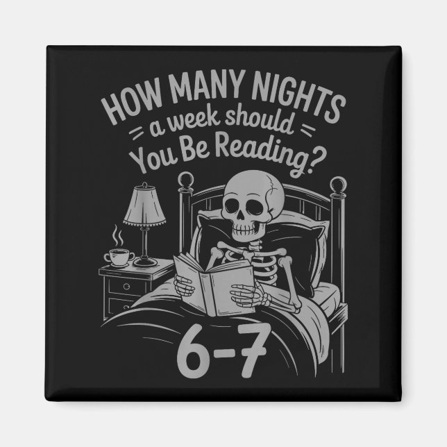 Aimant Reading 67 Meme Englieacher Funny 67 Book Lover Hu (Devant)