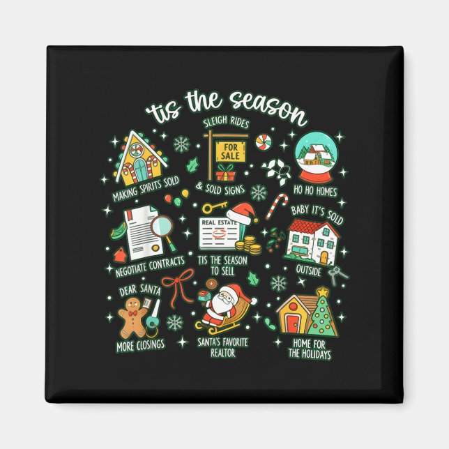 Aimant Realtor Christmas Realtor Christmas Real Estate Ch (Devant)