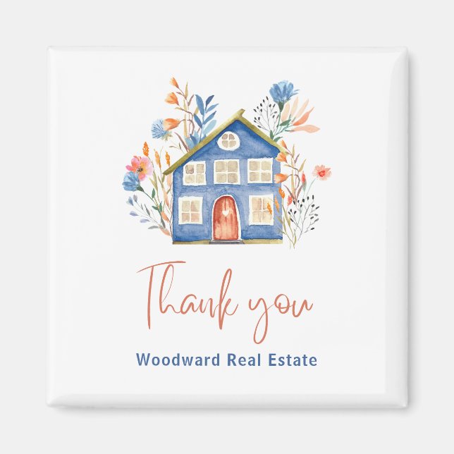 Aimant Realtor Merci Marketing Marque Loyalty Cute (Devant)