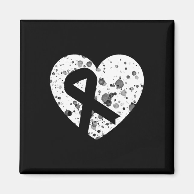 Aimant Réandre l'amour avec un cœur graphique et un ruban (Devant)