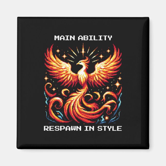 Aimant Réapparaître Dans Le Style Phoenix Pixel Revival A (Devant)