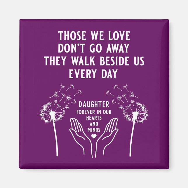 Aimant Réception de funérailles en mémoire (Devant)