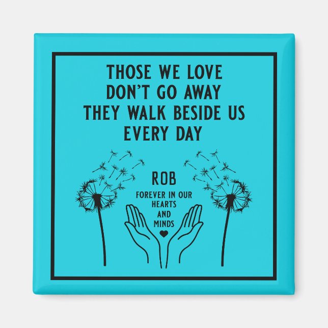 Aimant Réception funéraire en mémoire (Devant)