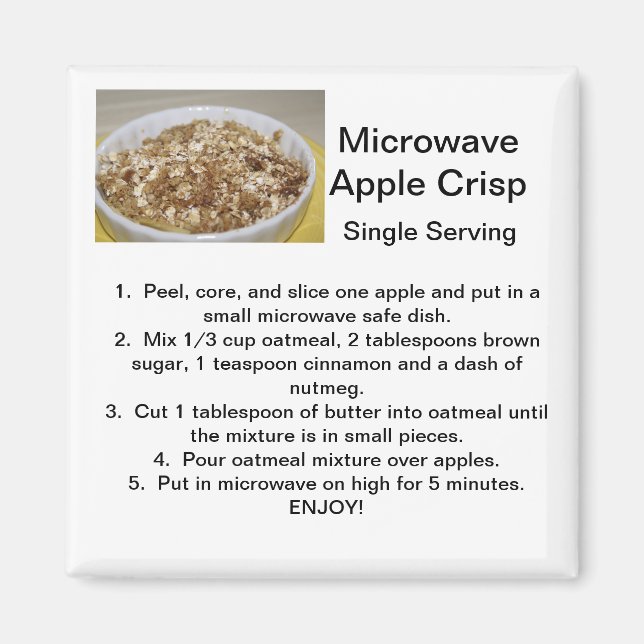 Aimant Recette Apple Crisp (Devant)