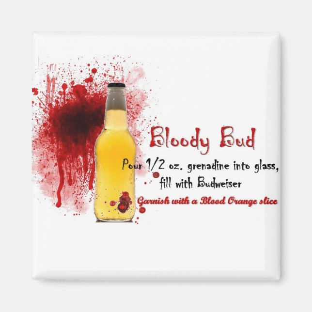 Aimant Recette Bud Bud Bloody (Devant)
