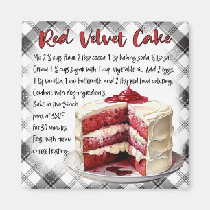 Aimant Recette de gâteau Red Velvet