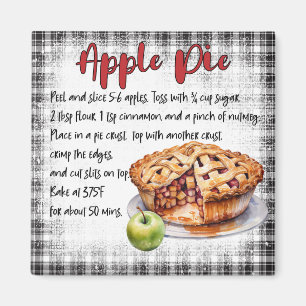 Aimant Recette de tarte aux pommes maison classique de fe