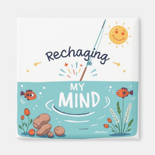 Aimant Rechargez Votre Esprit  (Devant)
