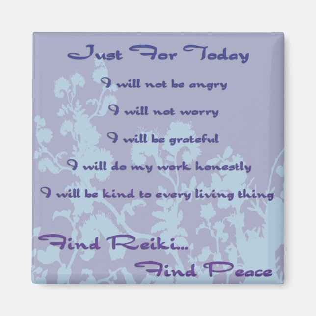 Aimant Recherche bleue Reiki (Devant)