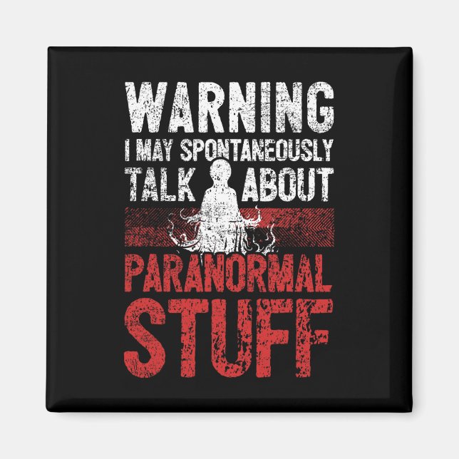 Aimant Recherche de fantômes Avertissement Paranormal Enq (Devant)