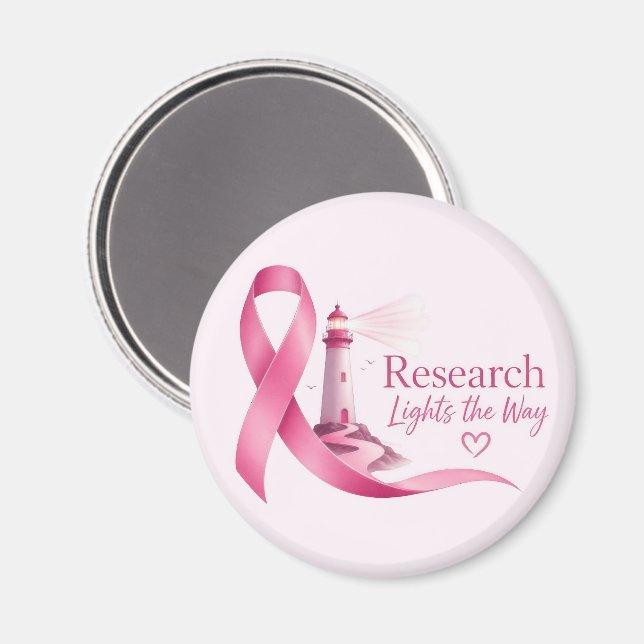 Aimant Recherche sur le Ruban Rose de Sensibilisation au  (Recto/Verso)