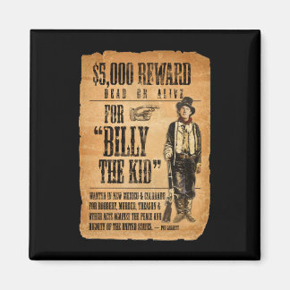Aimant Recherché vintage / Poster de récompense pour Bill