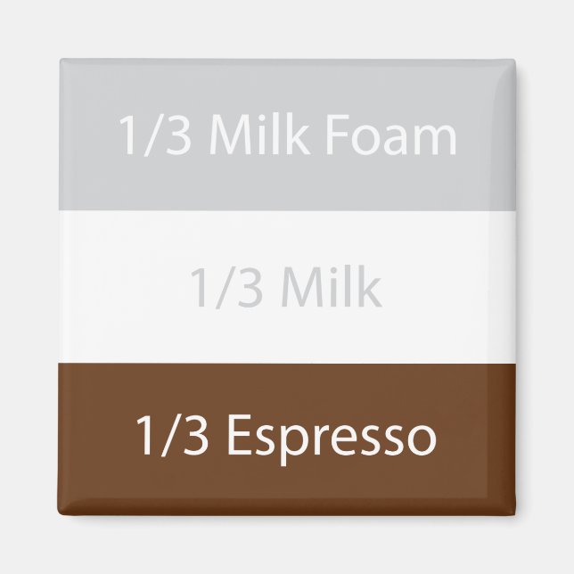 Aimant Recipe cappuccino | design (Devant)
