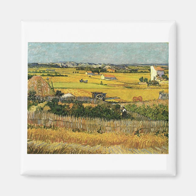 Aimant Récolte à La Crau, Vincent Van Gogh (Devant)