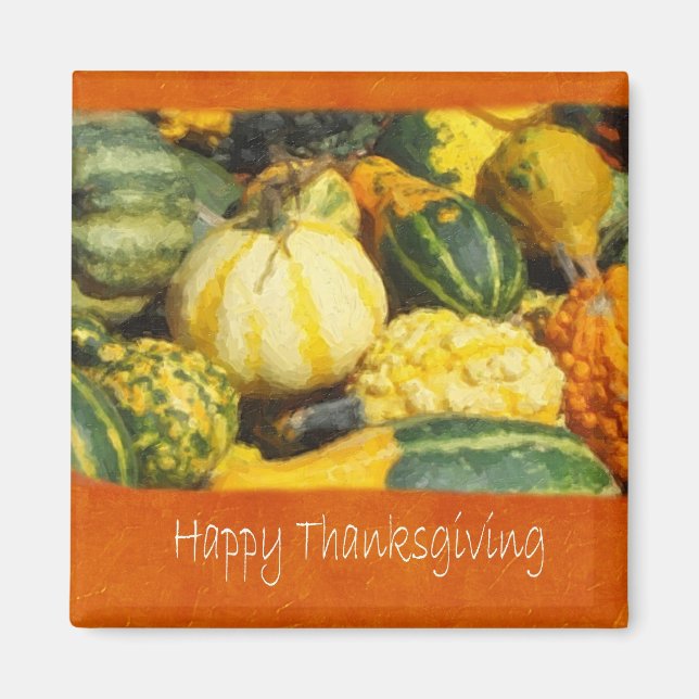 Aimant Récolte d'action de grâce 2 - Bon thanksgiving (Devant)