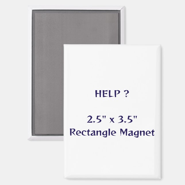 Aimant rectangle 6,4 x 8,9 cm (Recto/Verso)