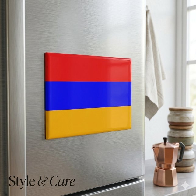 Aimant rectangle du drapeau national de l'Arménie  (National Flag of Armenia Rectangle magnet)