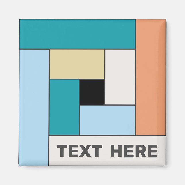 Aimant Rectangles géométriques (ver10) avec n'importe que (Devant)