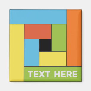 Aimant Rectangles géométriques (ver8) avec n'importe quel