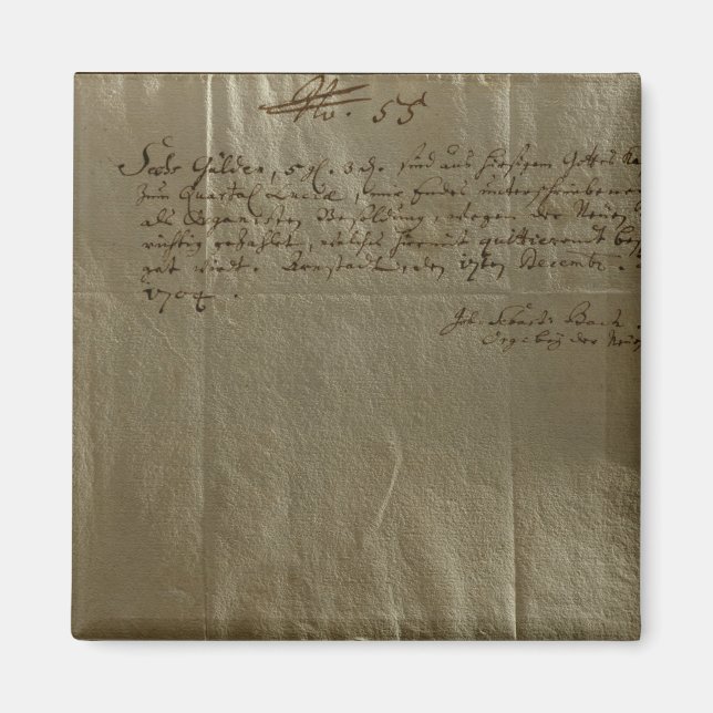 Aimant Reçu de rémunération, 17 décembre 1704 (Devant)