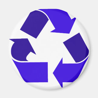 Aimant recyclage bleu